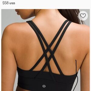 lululemon athletica Black Strappy Sports Bra